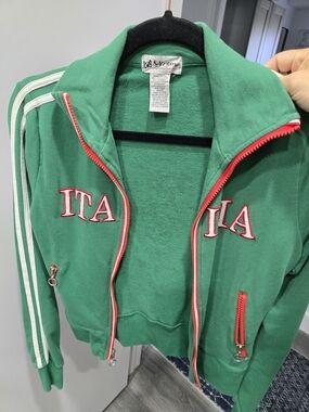 Self Esteem Green Zip-Up Jacket with Black Trim